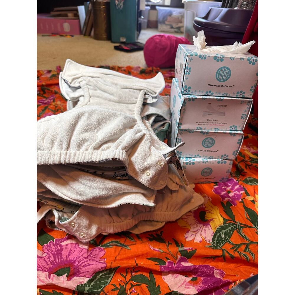 34 Pampers Pure Hybrid Diapers + 4 diaper liner boxes